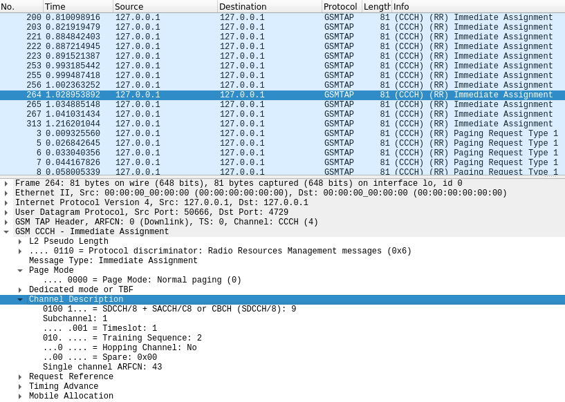 Wireshark - hledání použitého druhu komunikačního kanálu pro přenos SMS