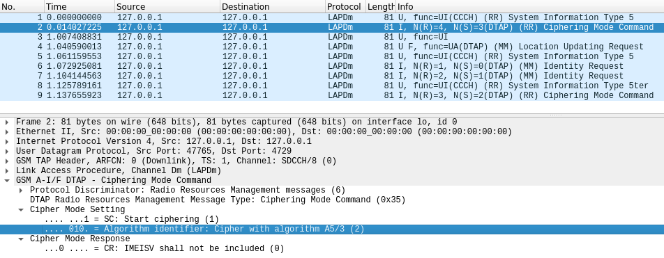 Wireshark - hledání použitého šifrovacího systému