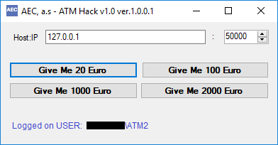 Aplikace pro výběr z ATM bez nutnosti kreditní karty. Využívá replay attack. Aplikace pro výběr z ATM bez nutnosti kreditní karty. Využívá replay attack.