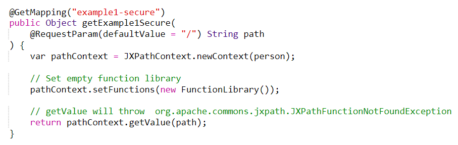 Secured JXPath Functions Secured JXPath Functions